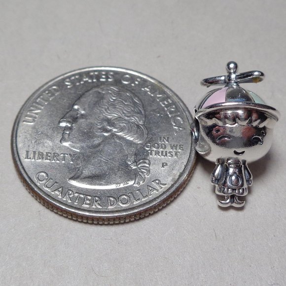 Pandora PROPELLER HAT LITTLE BOY 798015ENMX Silver Multicolor New Charm - Picture 4 of 16